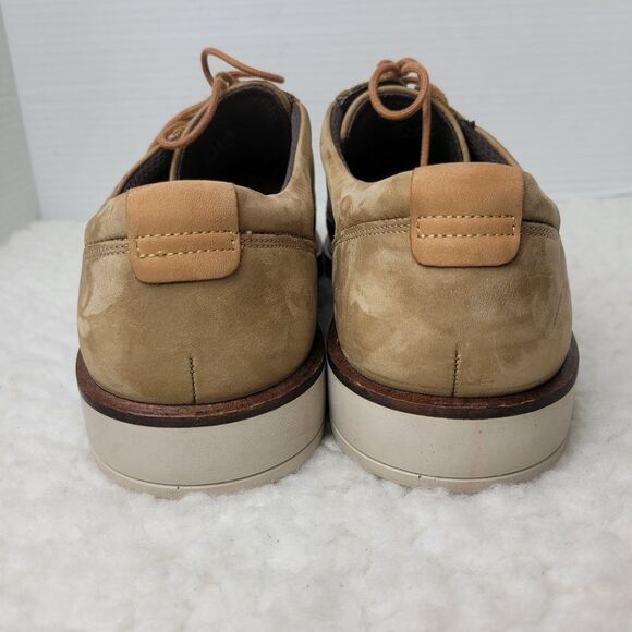 Ecco Danish Design Oxford Derby Mens Size 13 Perforated Tan Suede Leather - Picture 4 of 10